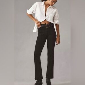 Like new! Mother Denim Patch Pocket Insider Ankle Mid-Rise Pitch Flared Jeans